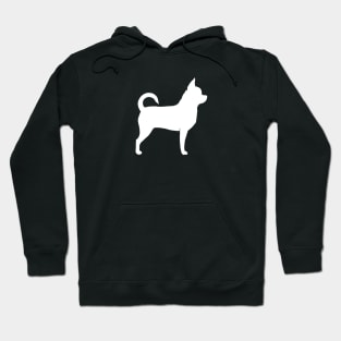 White Chihuahua Silhouette Hoodie